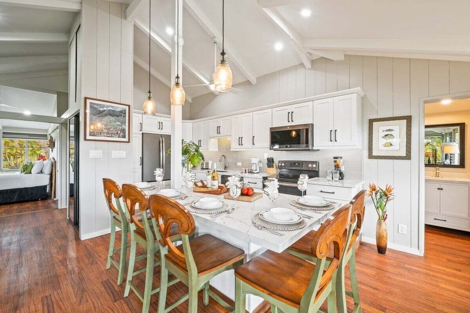A fully equipped kitchen with plenty of space for everyone to gather