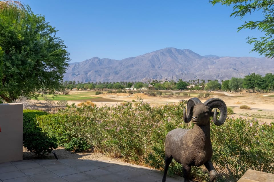 Stunning views of the mountains and six fairway.