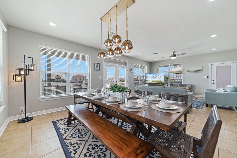 Dinner with a view? Imagine yourself enjoying a home cooked dinner with friends and family with a view of the fiery Fort Morgan skies at sunset.