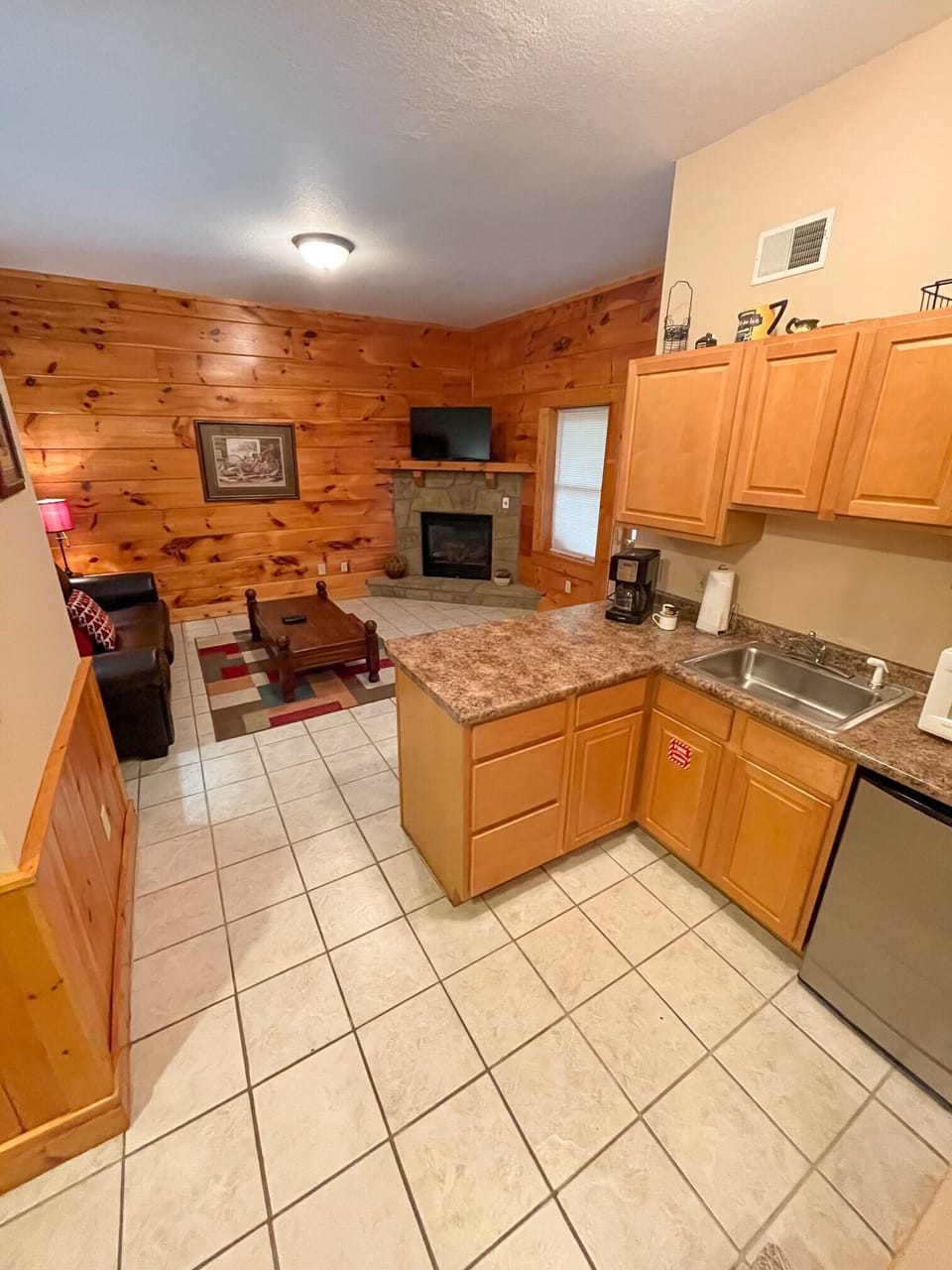 Lower level kitchenette