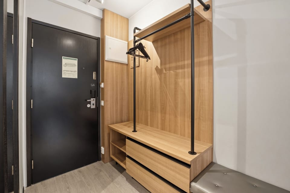Desk, laptop workspace, blackout drapes, free WiFi