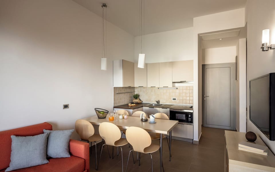 Superior Apartment, 2 Bedrooms (for 6) | Private kitchen | Fridge, stovetop, coffee/tea maker