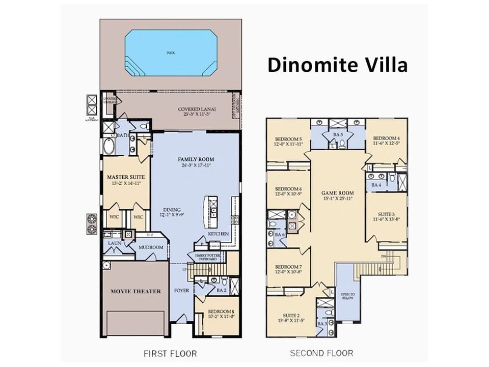 Floor Plan (Following bedrooms & bathrooms are labeled per this plan)