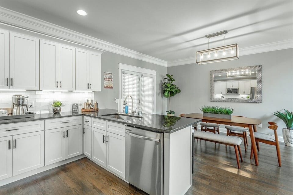 kitchen and dining