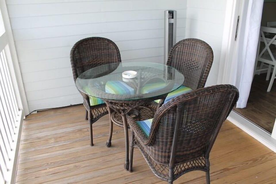 Outdoor seating on the porch