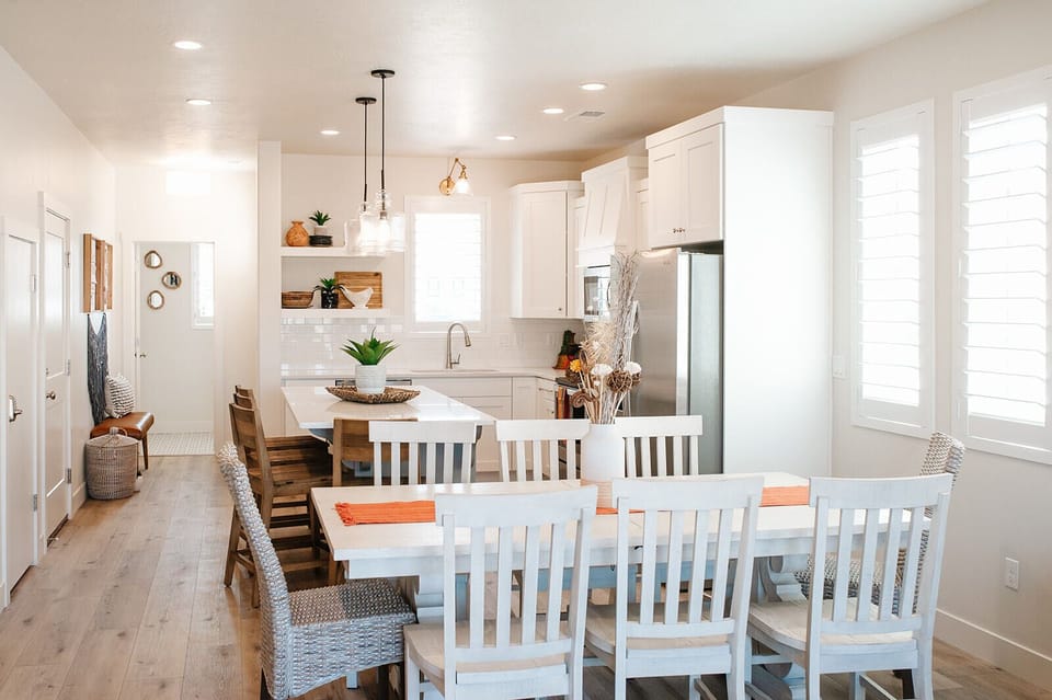 Airy and Bright, Open Kitchen and Dining