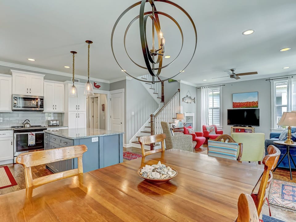 Dining table also great space for family night board games and puzzles!