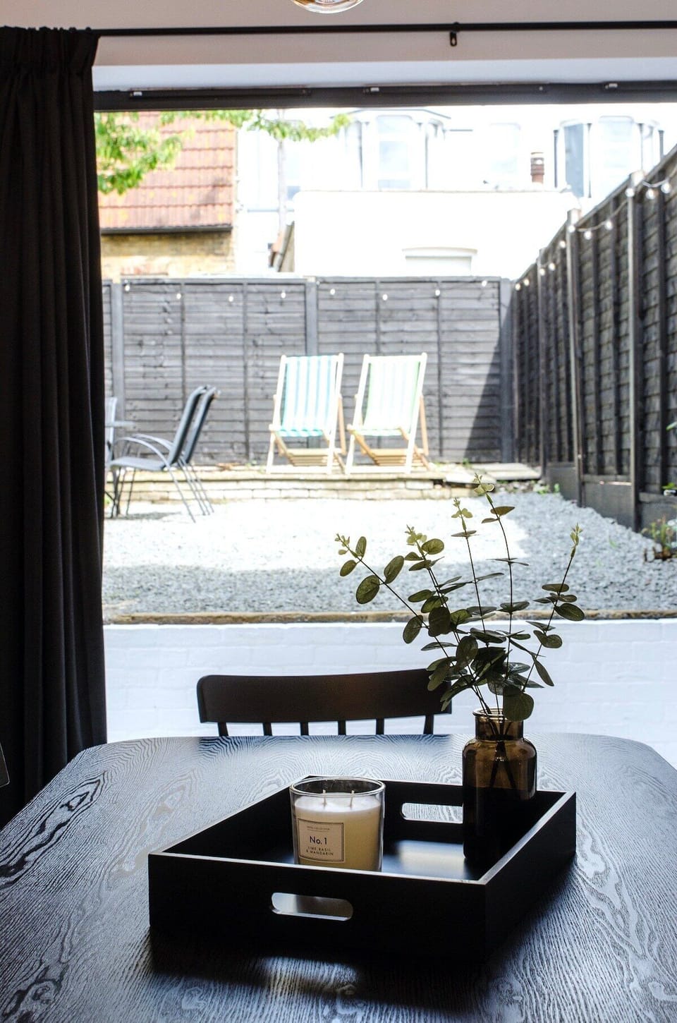 Dining area overlooking outdoor
