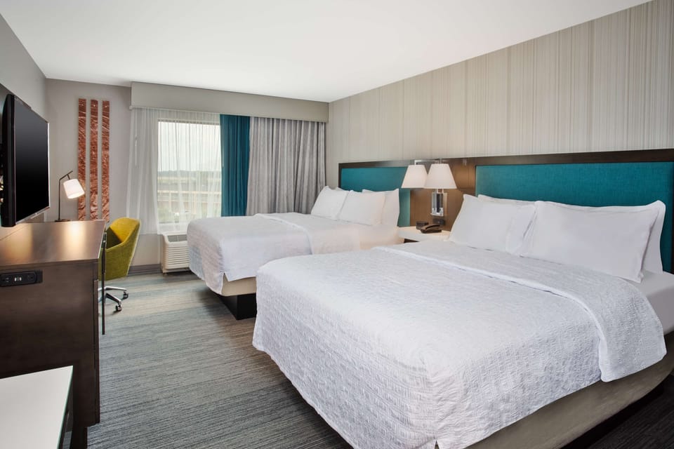 Room, 2 Queen Beds, Accessible (Hearing) | Iron/ironing board, bed sheets