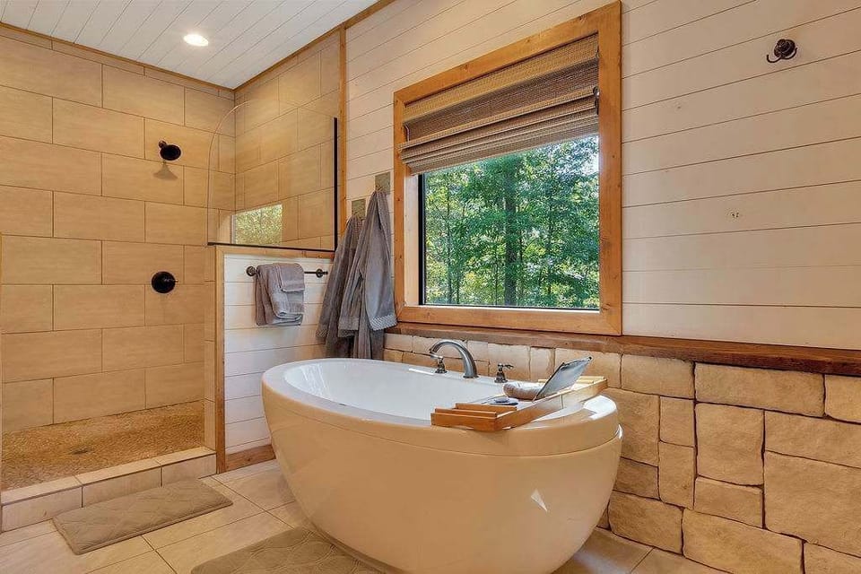 Soak yourself in the big bathtub inside.