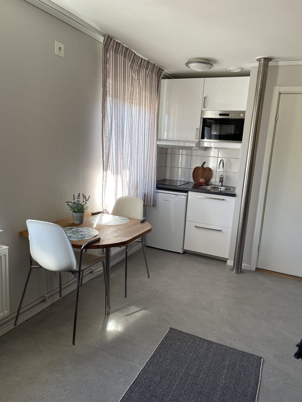 Studio | Private kitchen | Full-size fridge, microwave, dishwasher, paper towels