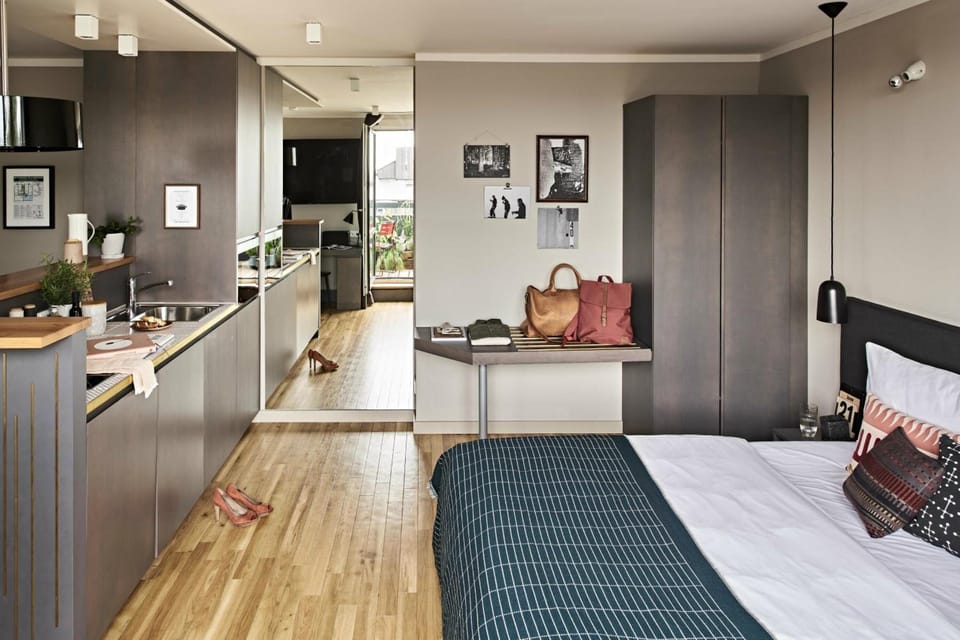 Bold Double Studio with Balcony | Hypo-allergenic bedding, desk, laptop workspace, blackout drapes