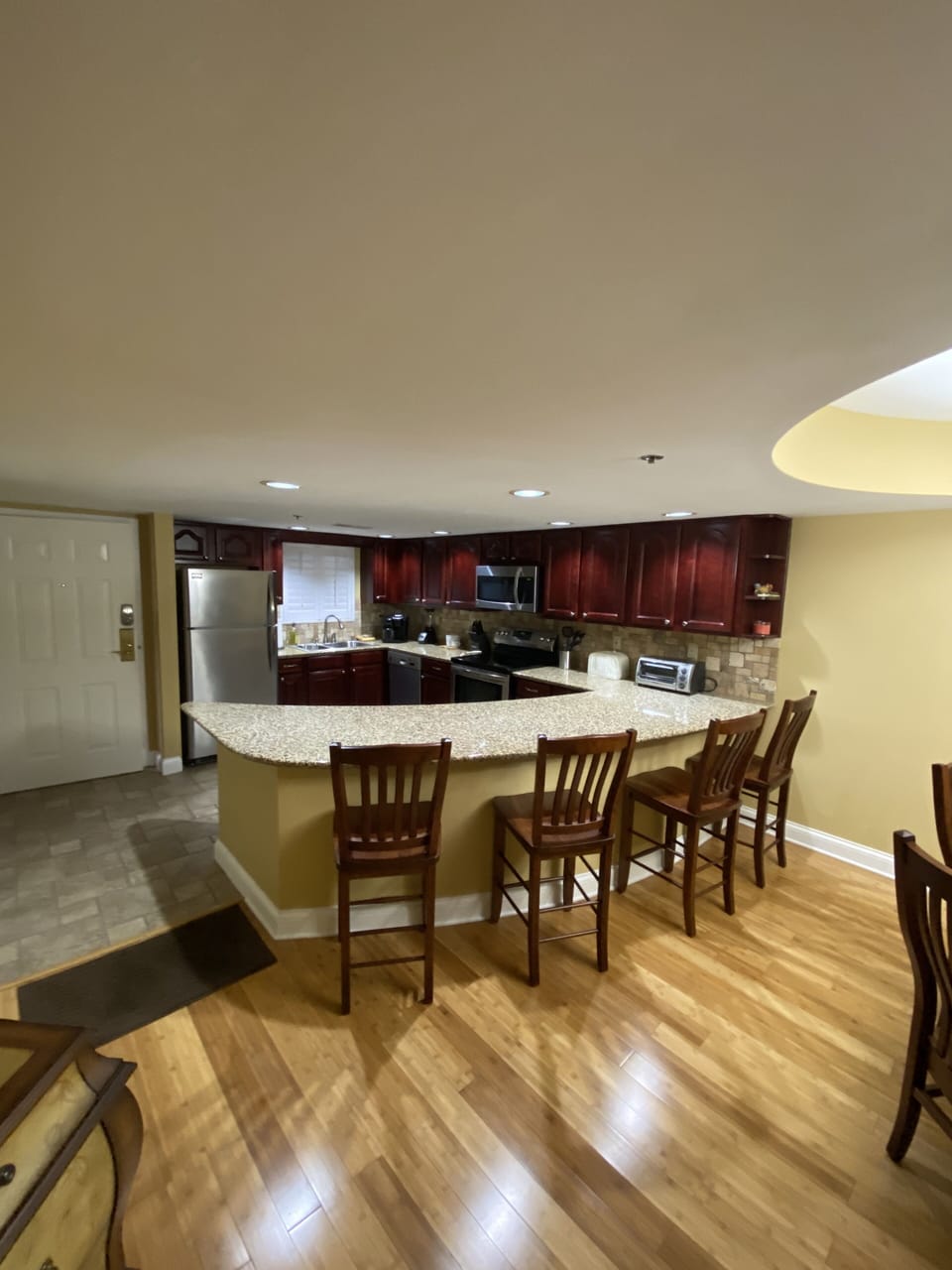 Kitchen Island w/ barstools
