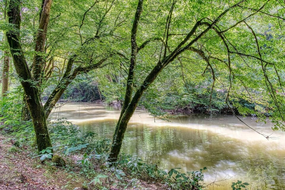 River (water level varies depending on rain but it is deep enough to fish)