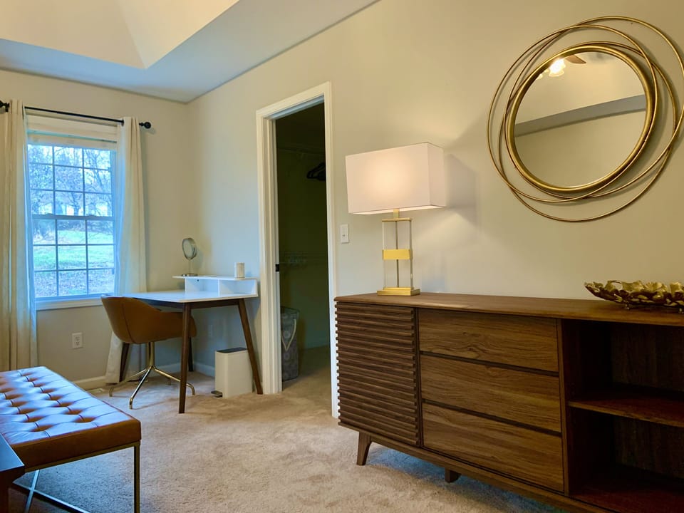 Master bedroom: Looking towards closet w/new updates