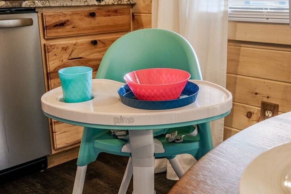 We even have dining supplies such as a high chair for our youngest guests