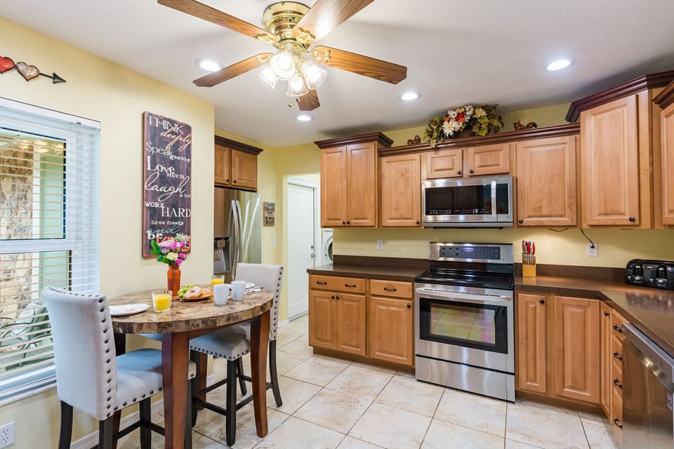 Kitchen has everything you would need during your stay