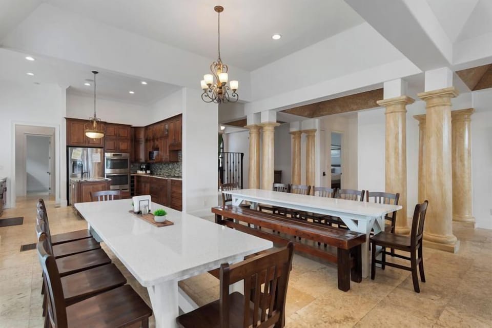 2 large dining tables 