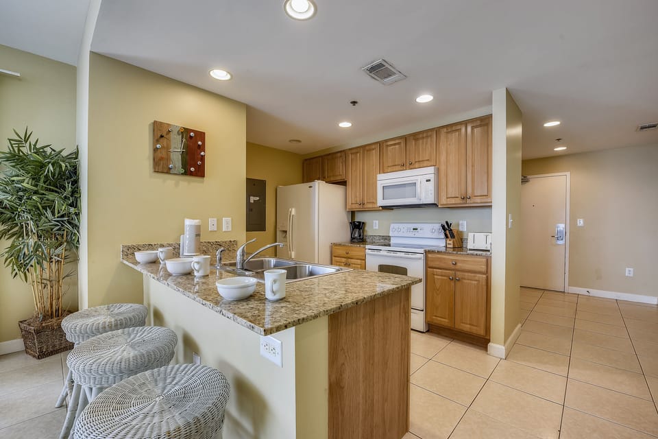 Full Size Kitchen with Bar Seating
