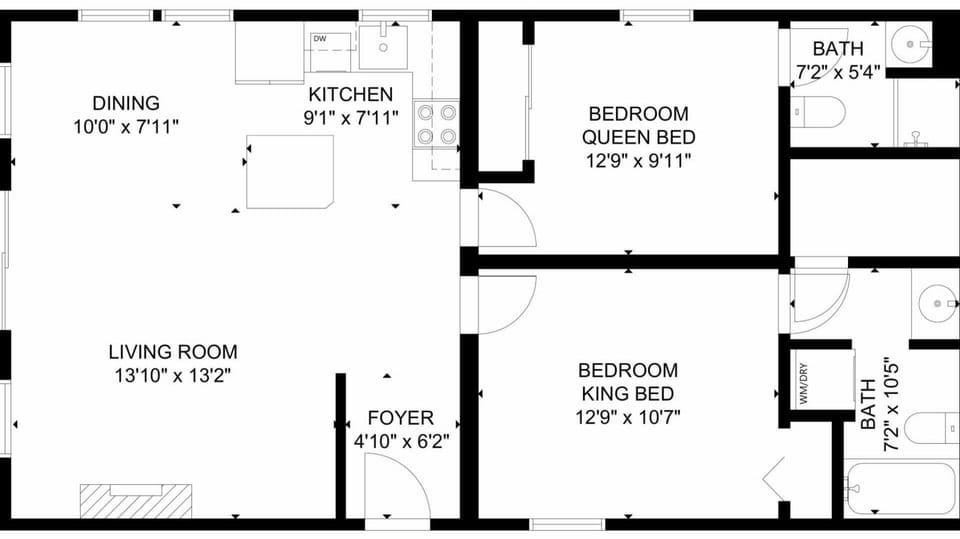 A detailed floor plan of Glimmering Sands.