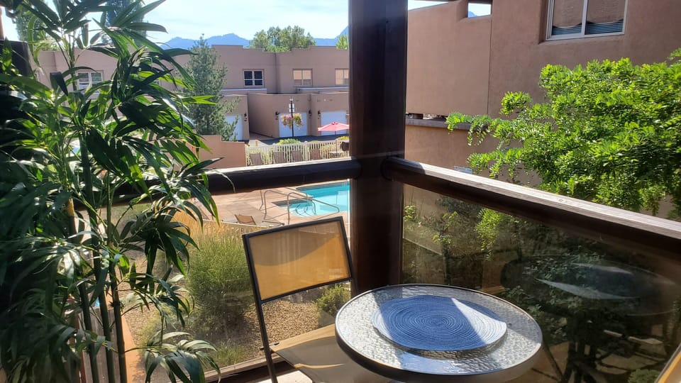 Morning coffee views from the balcony