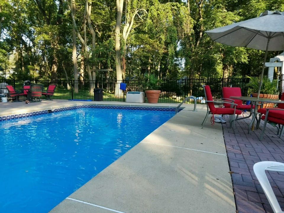 So much fun, so little time.  Sliding board not shown.  POOL IS OPEN.
