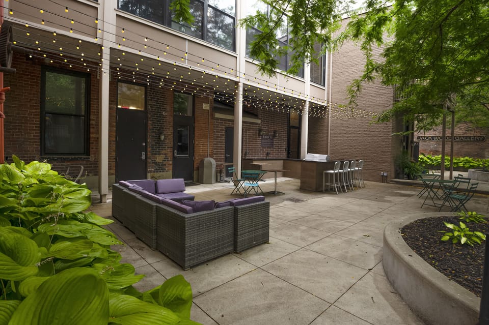 Another view of the shared dining and grilling space!