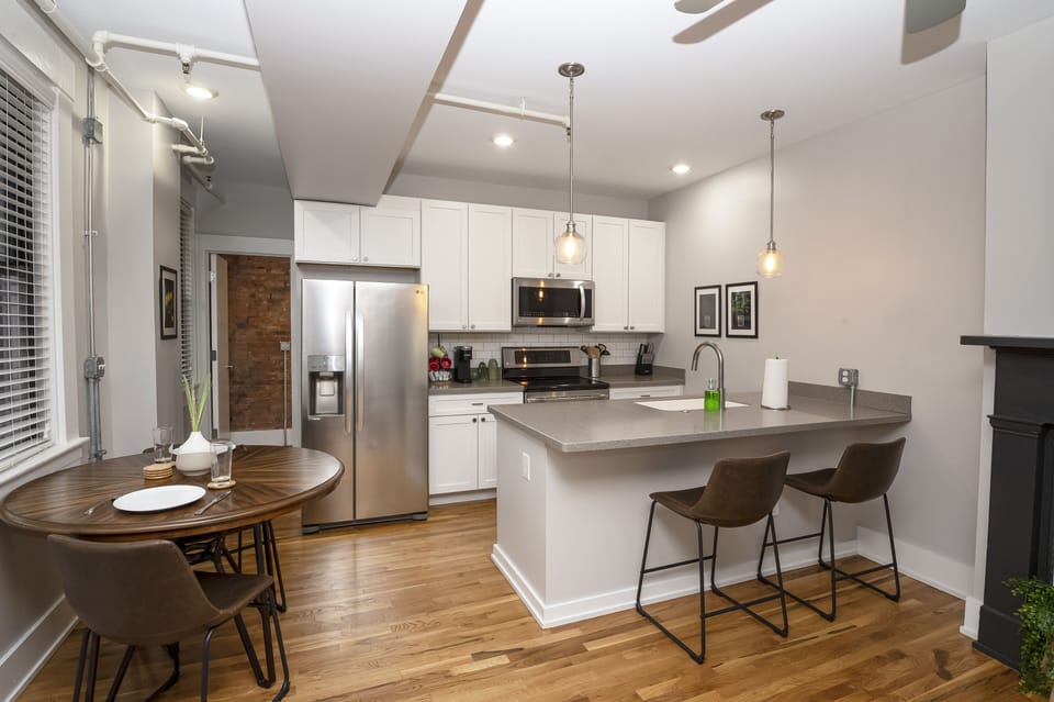 Enjoy making a meal in from our fully stocked kitchen.