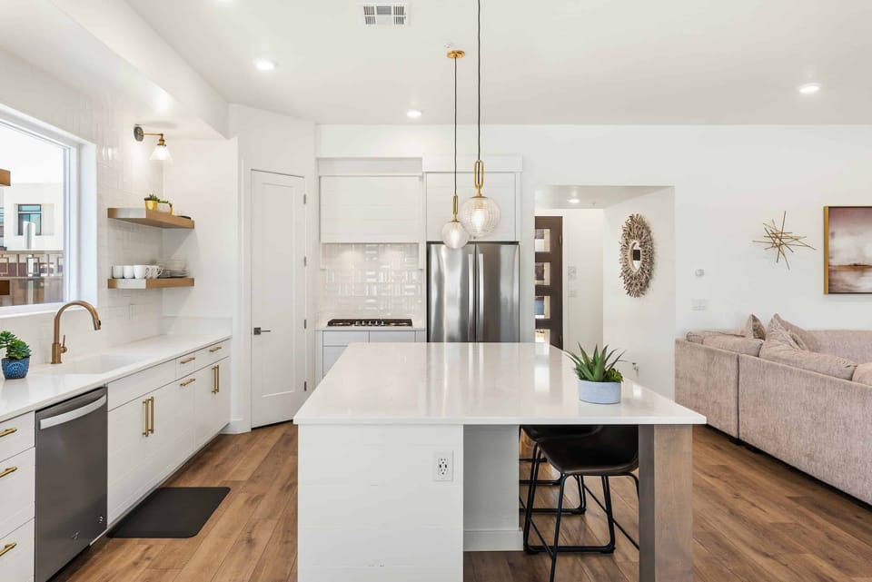 Kitchen and Living Room Area