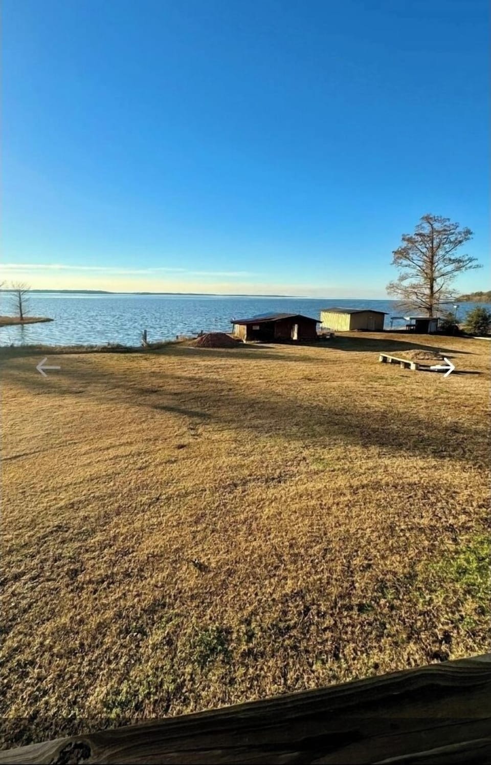 Has a great view of the lake. 