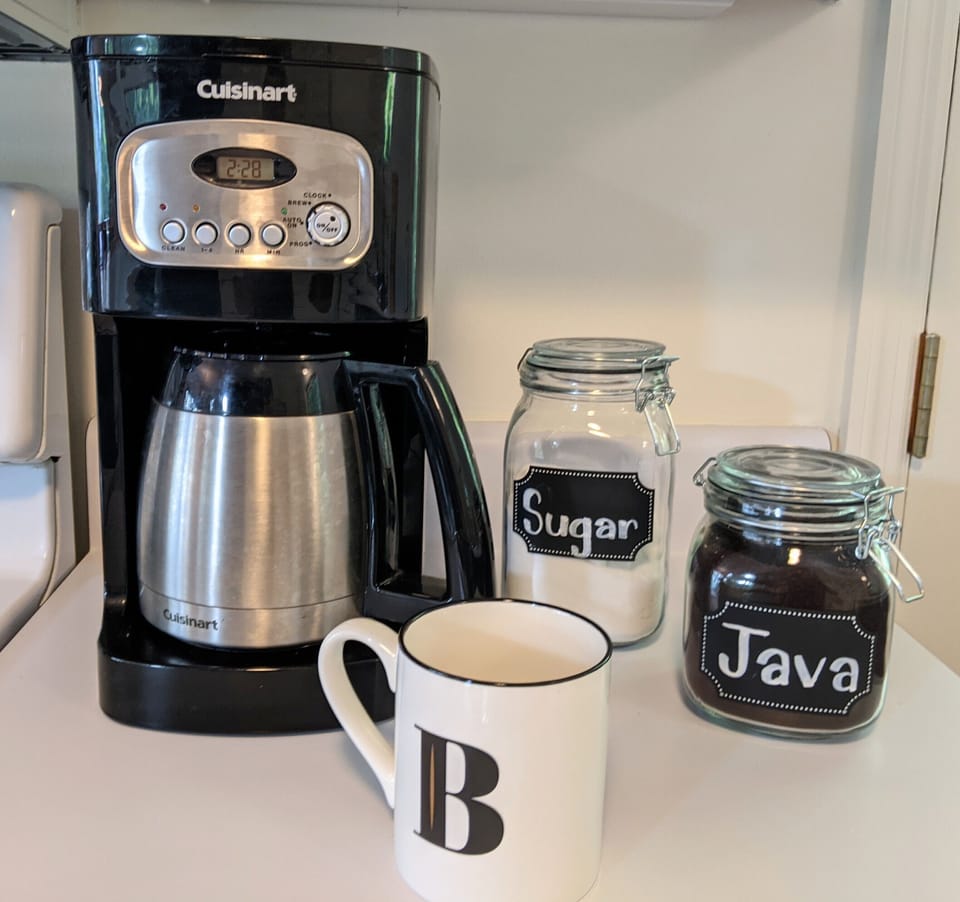 Coffee's on! Grab a cup and head down ot dock for a perfect start to your day