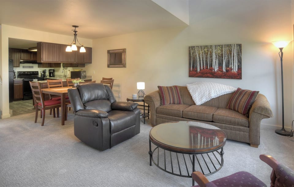 Open Living, Dining, Kitchen Area