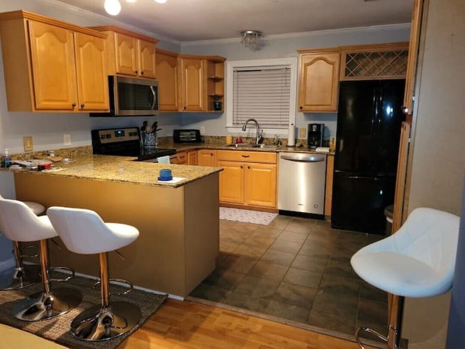 Our kitchen is fully equipped to make all meals including coffee pot and coffee