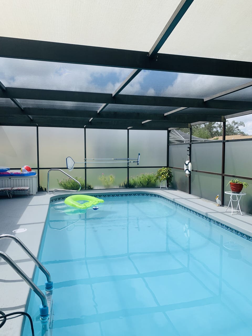 Private heated pool