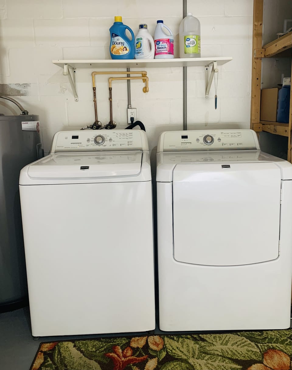 Laundry in the garage 