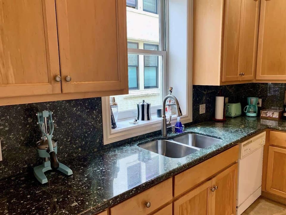 Large kitchen, sunny and bright!