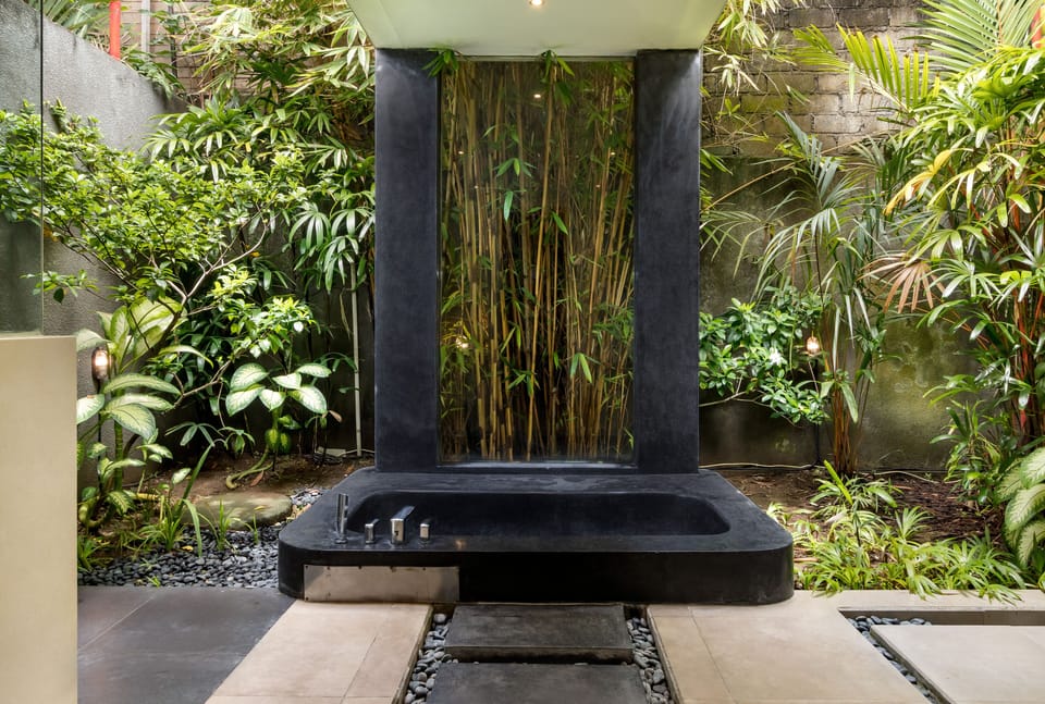 Exclusive Villa, 2 Bedrooms | Bathroom | Separate tub and shower, rainfall showerhead, hair dryer, bathrobes