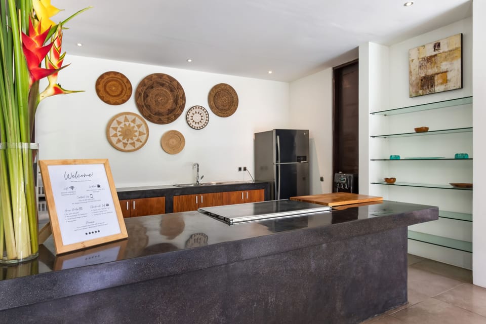 Exclusive Villa, 2 Bedrooms | Private kitchen | Fridge, oven, stovetop, highchair