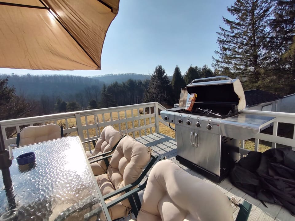 Time to grill...complete with rotisserie attachment and side griddle.