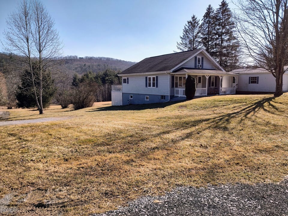 View of house traveling from the East.
