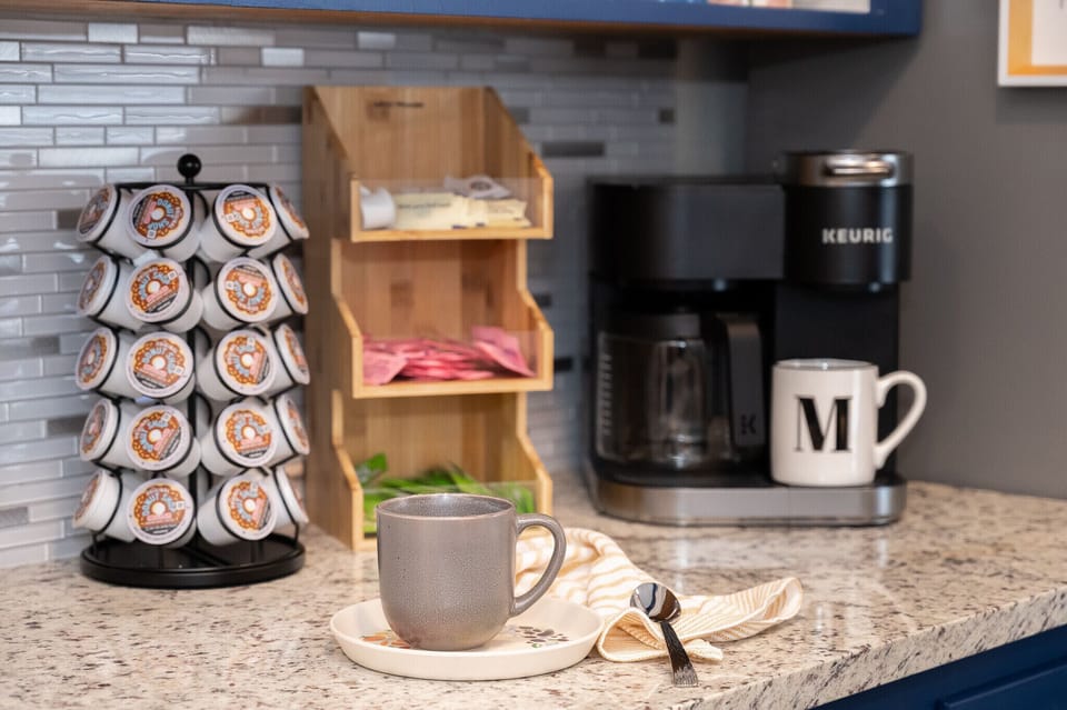 For the coffee lovers, ground coffee and k-cup options