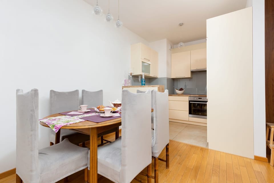 Kitchenette with dining table. 