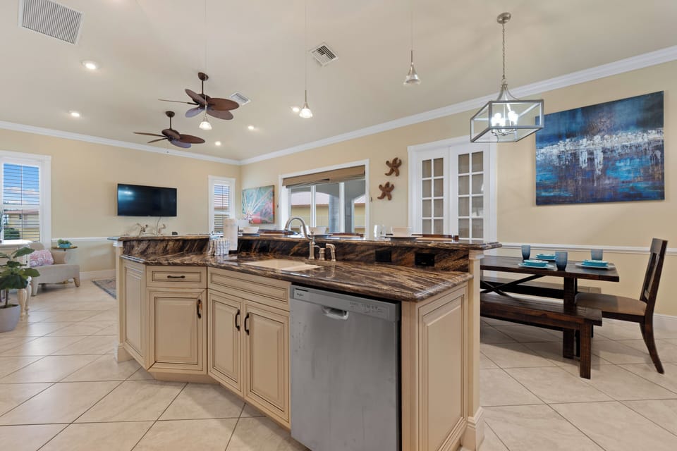 Kitchen island.
