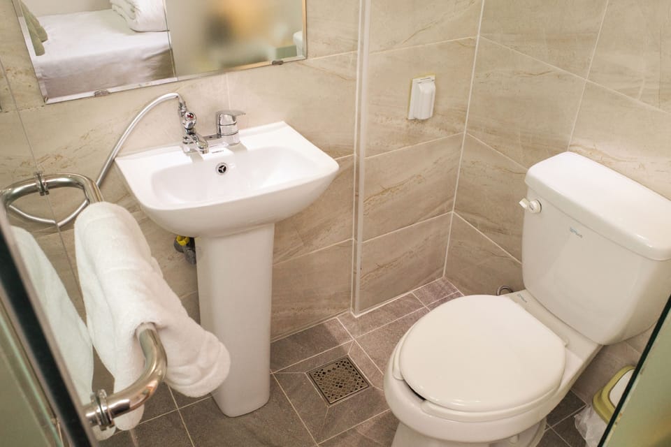 Single Room (non-Korean nationals only) | Bathroom | Shower, free toiletries, hair dryer, slippers