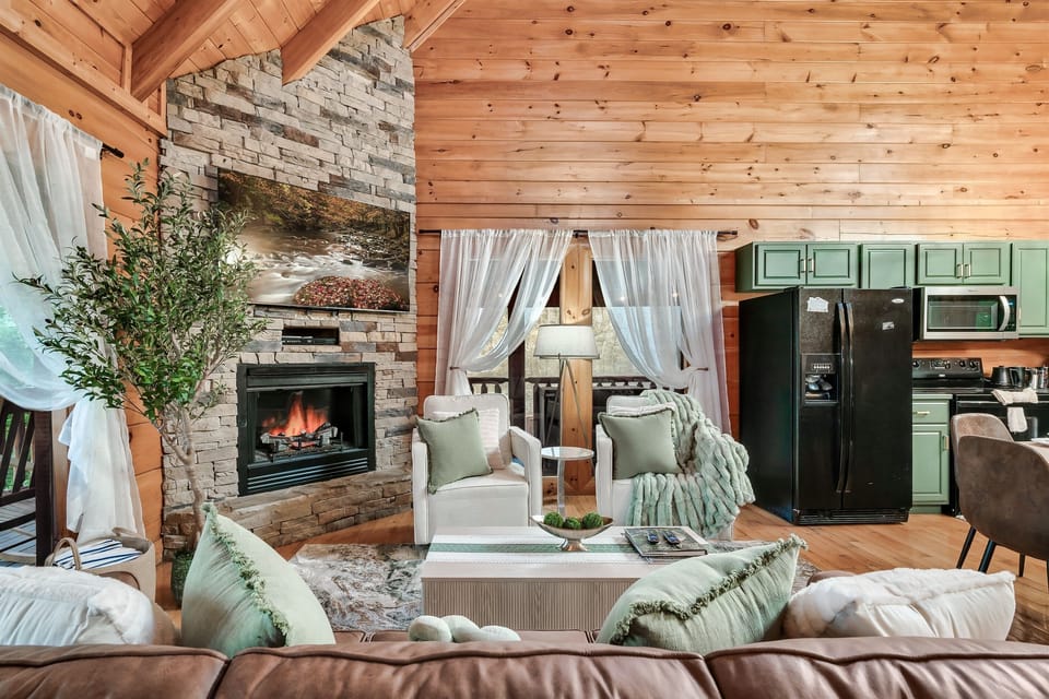 Create cherished memories with your loved ones as you gather around the cozy fireplace - the perfect setting for intimate moments and heartwarming conversations.
