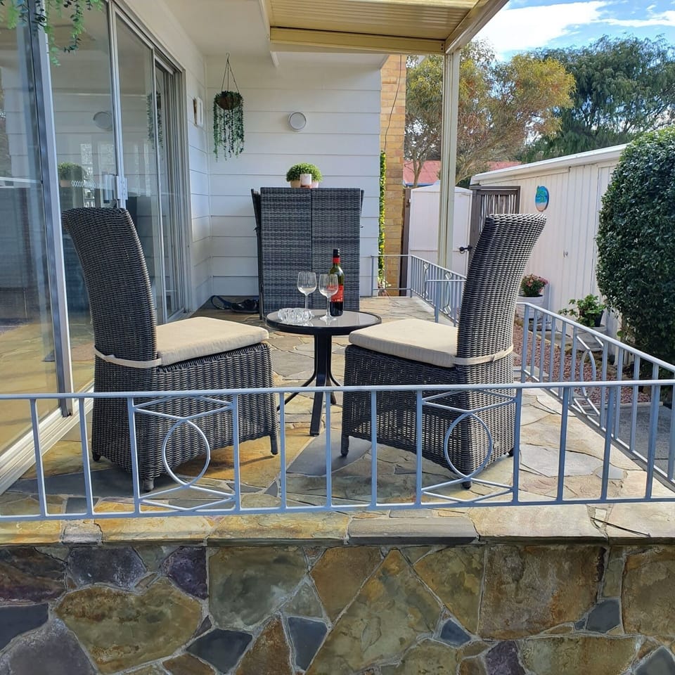 Seating nook on patio 