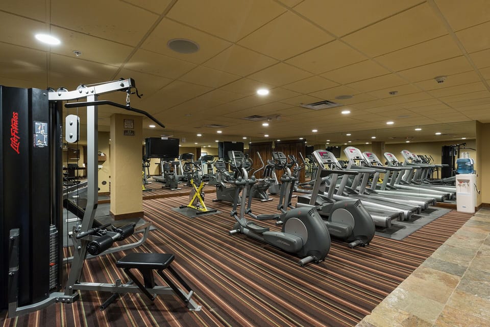 Durango Mountain Club heated pool with slide, hot tub and gym (Open year round).

For an optional 4% resort fee, you will have access to the Durango Mountain Club which includes an outdoor heated pool with slide, outdoor hot tub and workout facility.