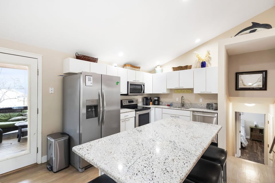 Enjoy the counter space and seating at the island