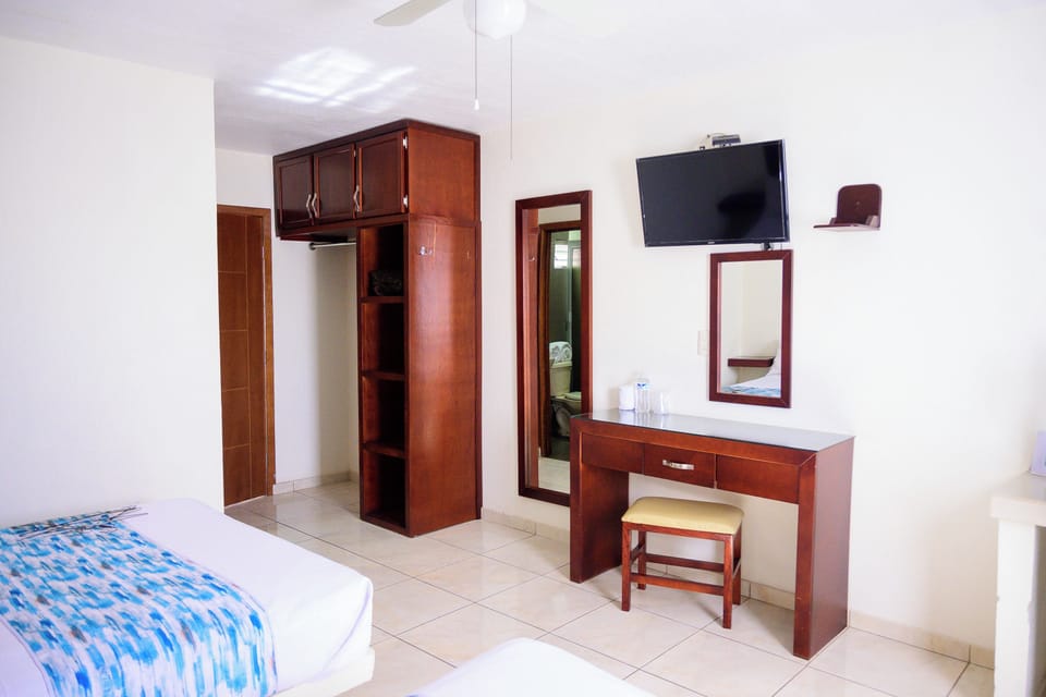 Comfort Double Room, 2 Double Beds | Free WiFi, bed sheets