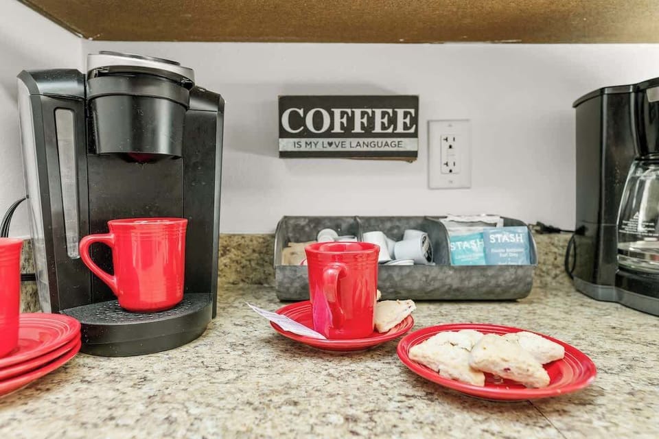 Coffee...yes. We provide teas, hot cocoa and coffee supplies complimentary